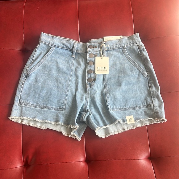 a.n.a High-Rise Shortie Short Jean Short NWT - Picture 1 of 6